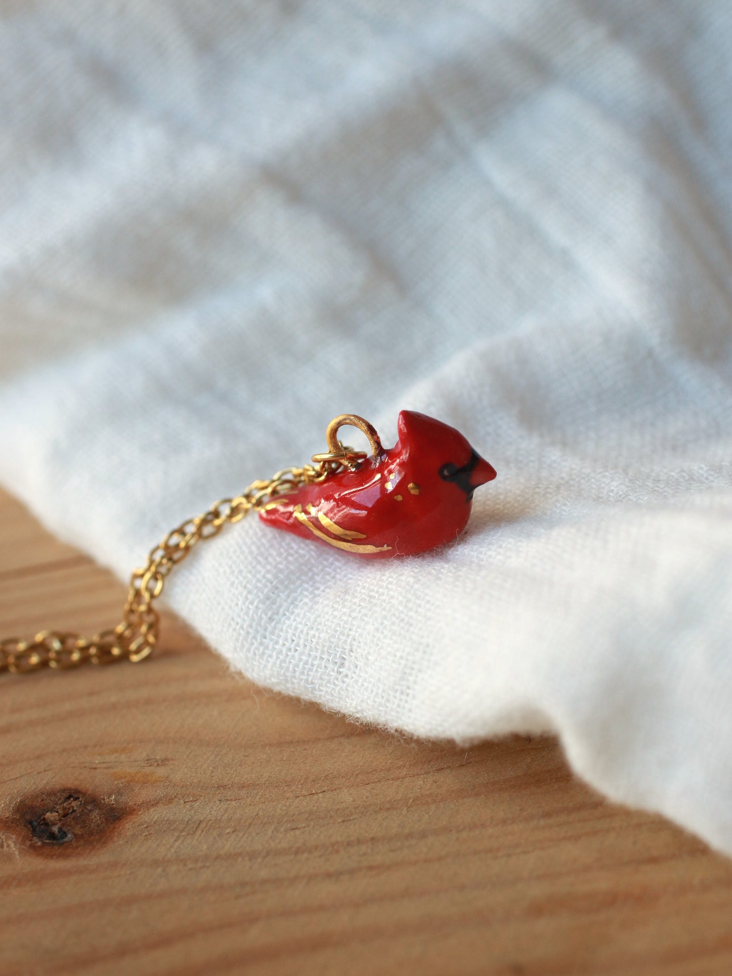 Red cardinal necklace
