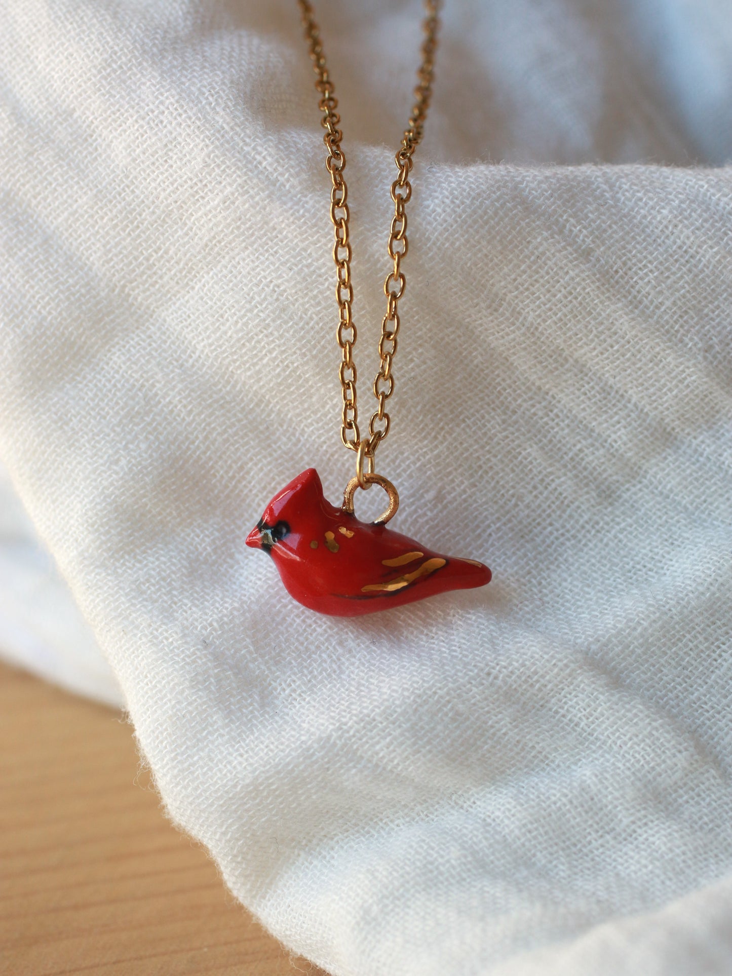 Red cardinal necklace