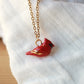 Red cardinal necklace