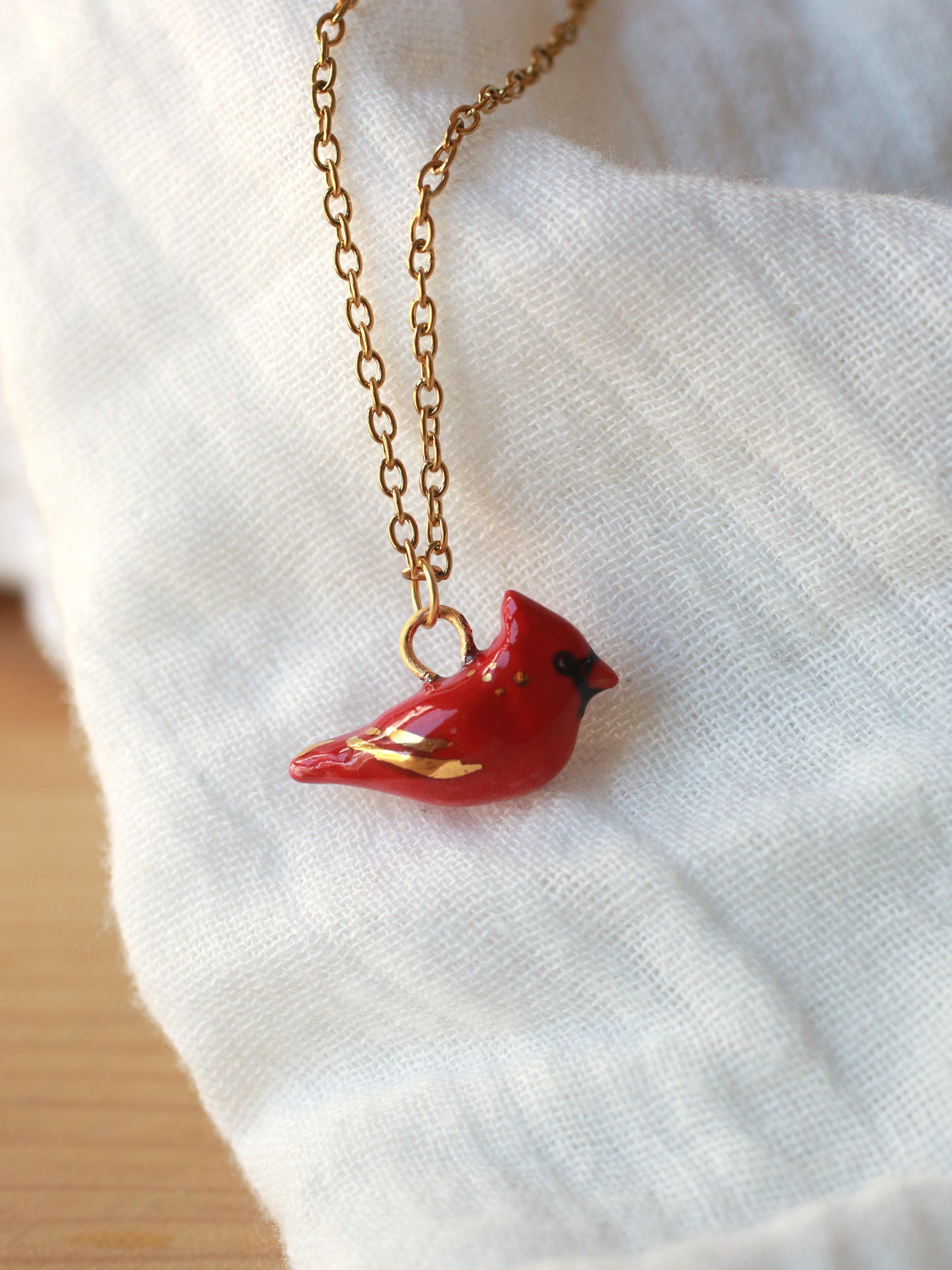 Red cardinal necklace