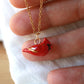 Red cardinal necklace