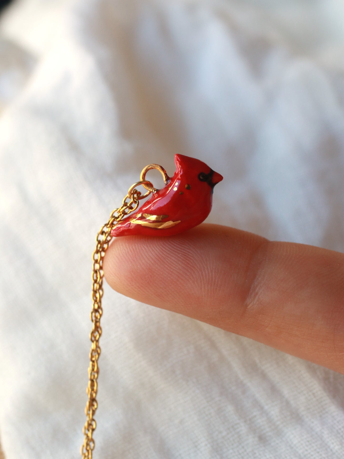 Red cardinal necklace