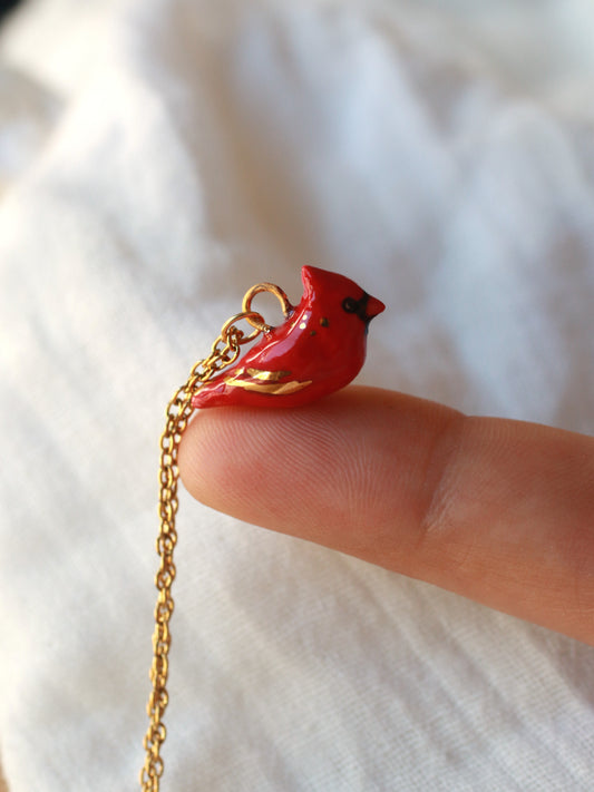 Red cardinal necklace