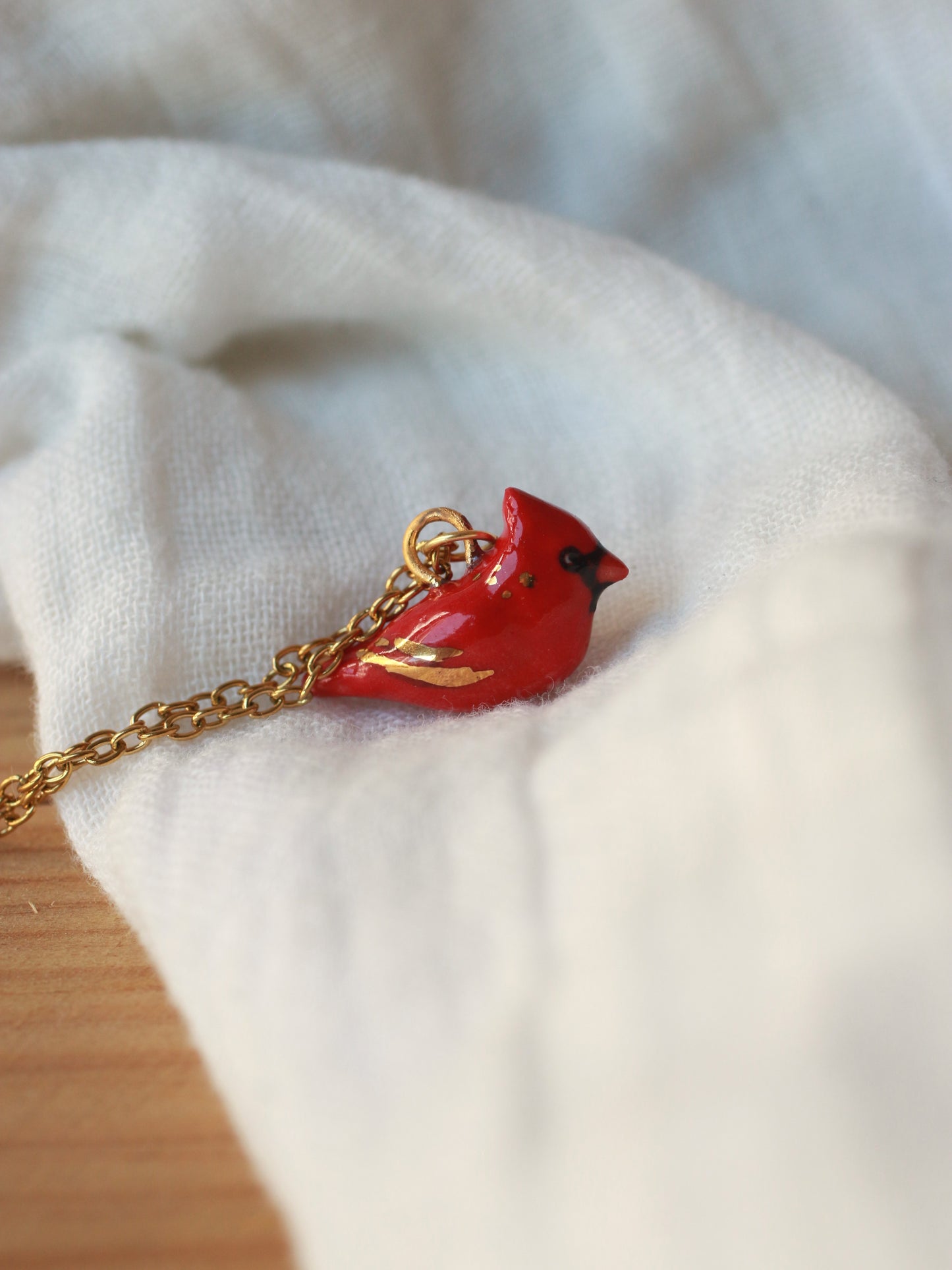 Red cardinal necklace