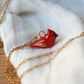 Red cardinal necklace