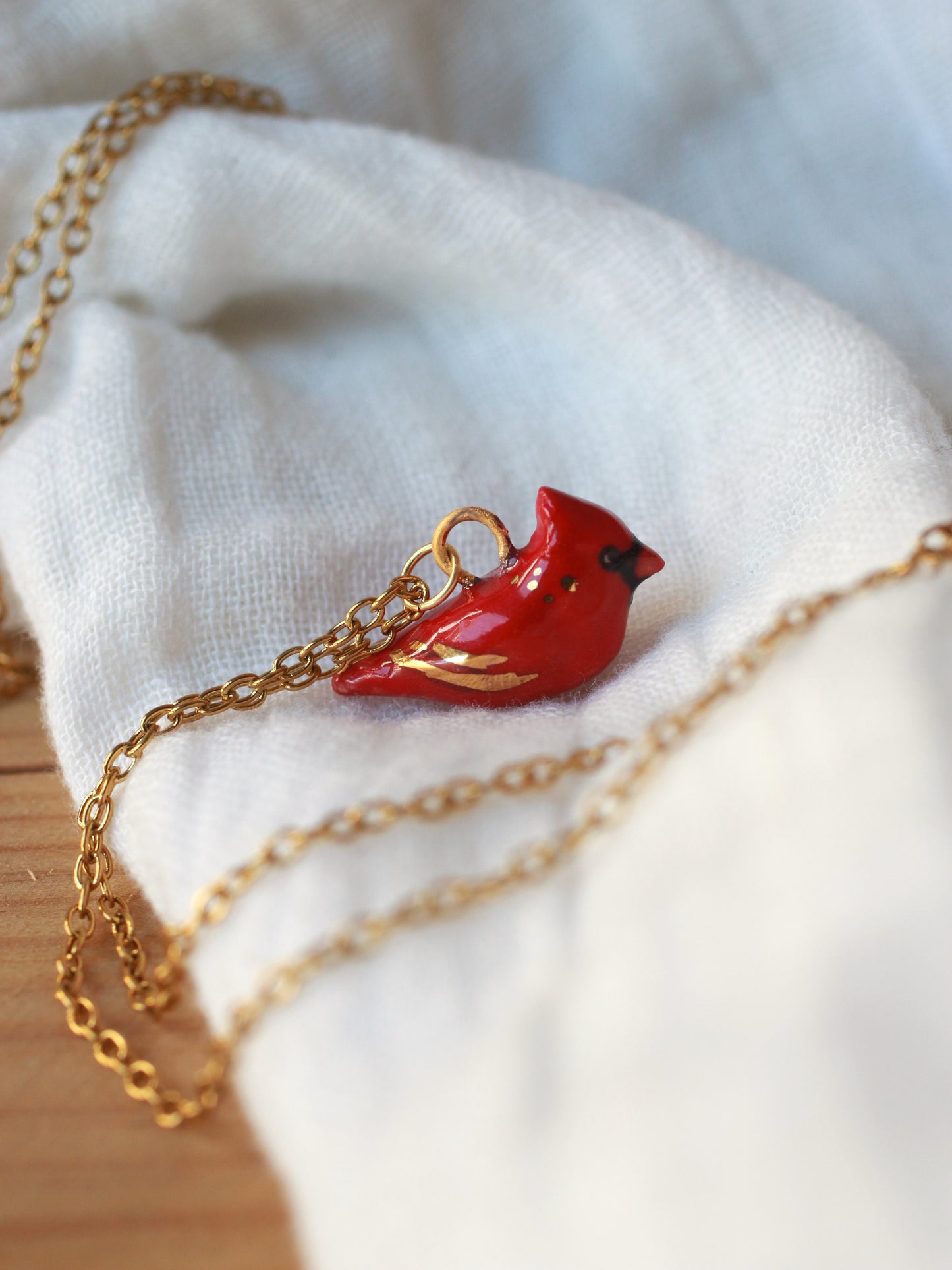 Red cardinal necklace