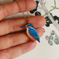 Kingfisher necklace - wooden bird pendant