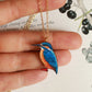 Kingfisher necklace - wooden bird pendant