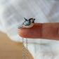 White wagtail necklace