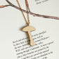 Mushroom wooden necklace