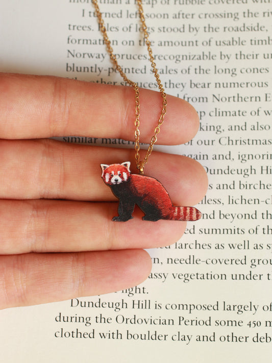 Red panda necklace