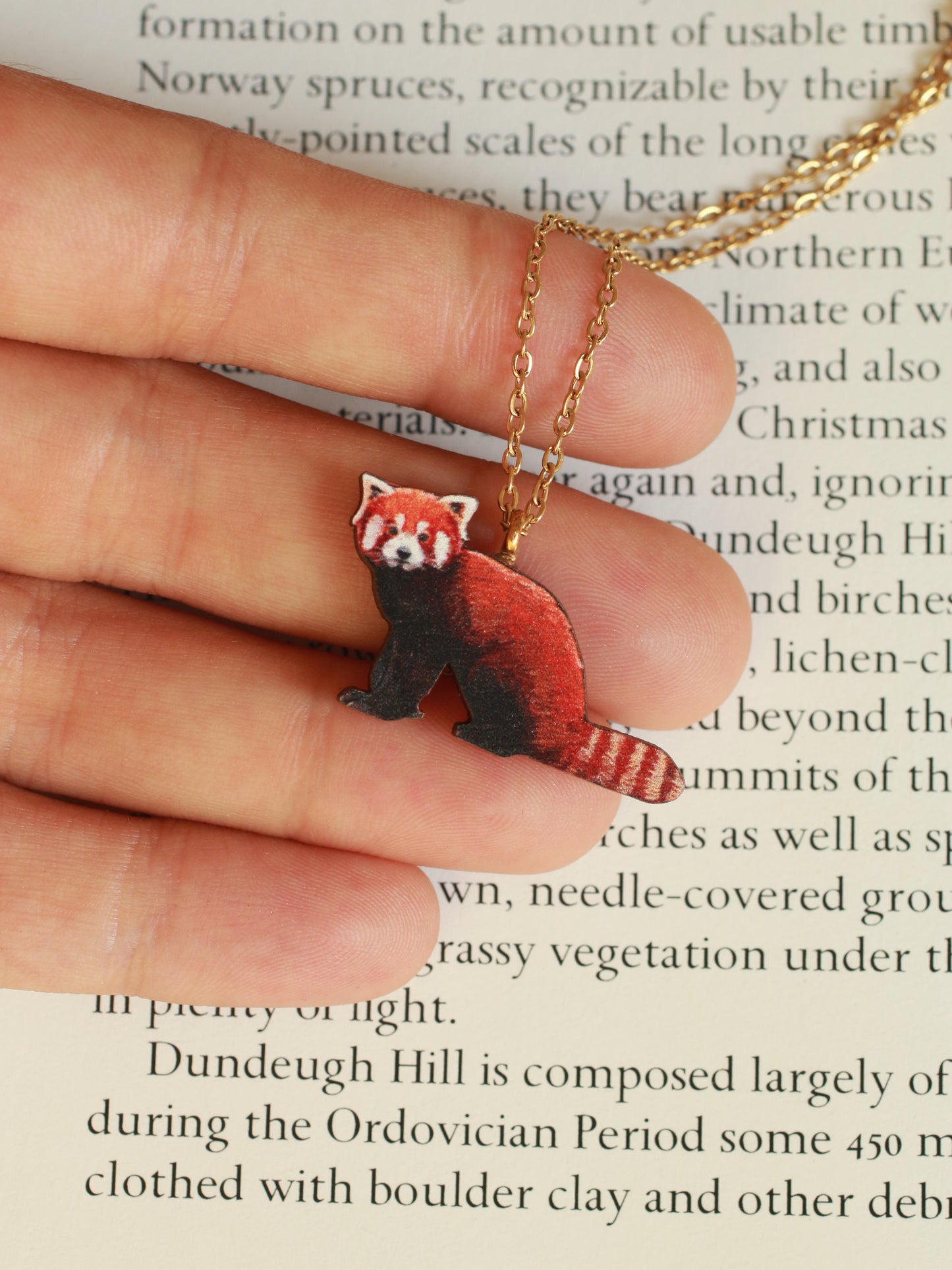 Red panda necklace