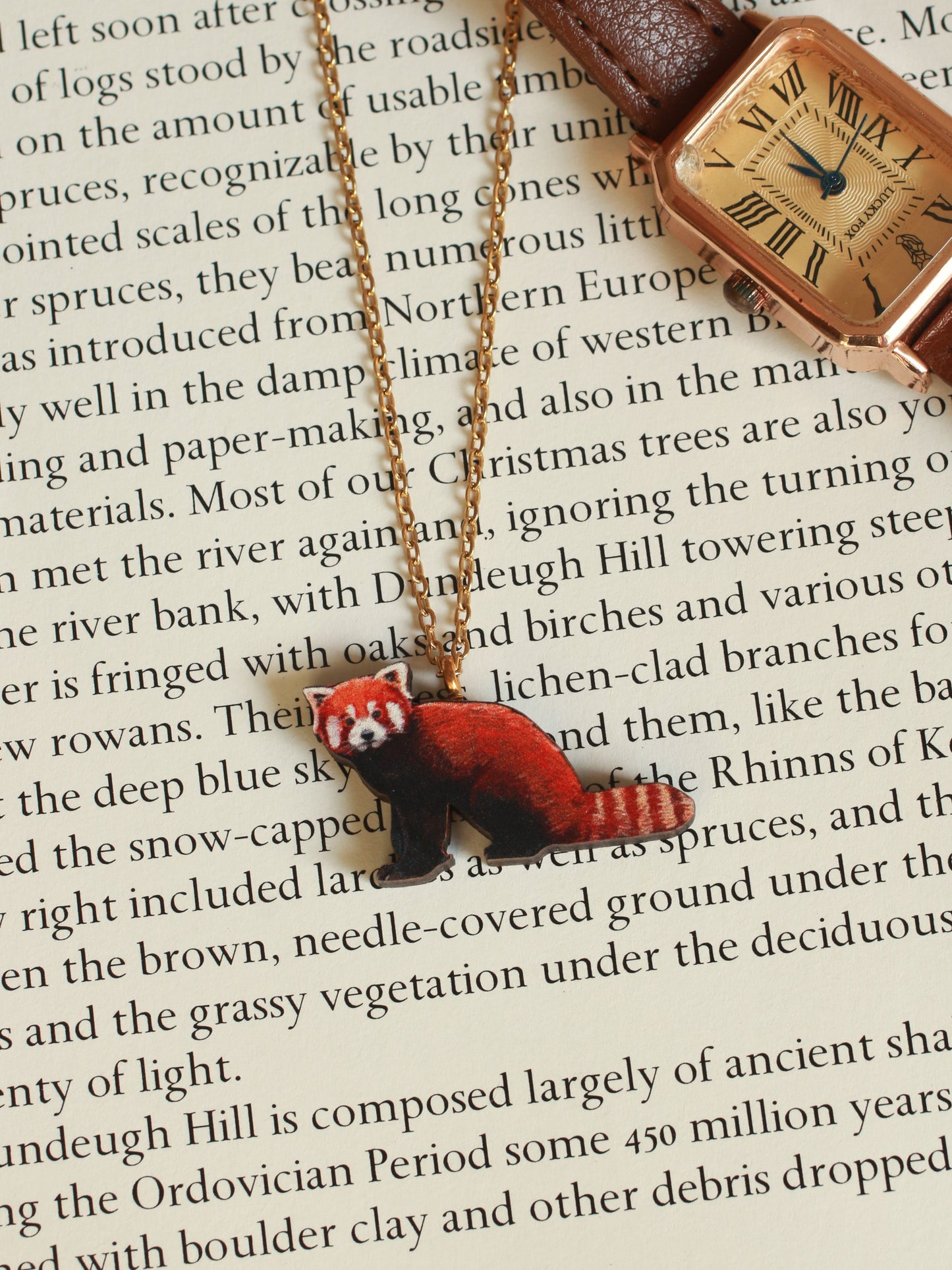 Red panda necklace