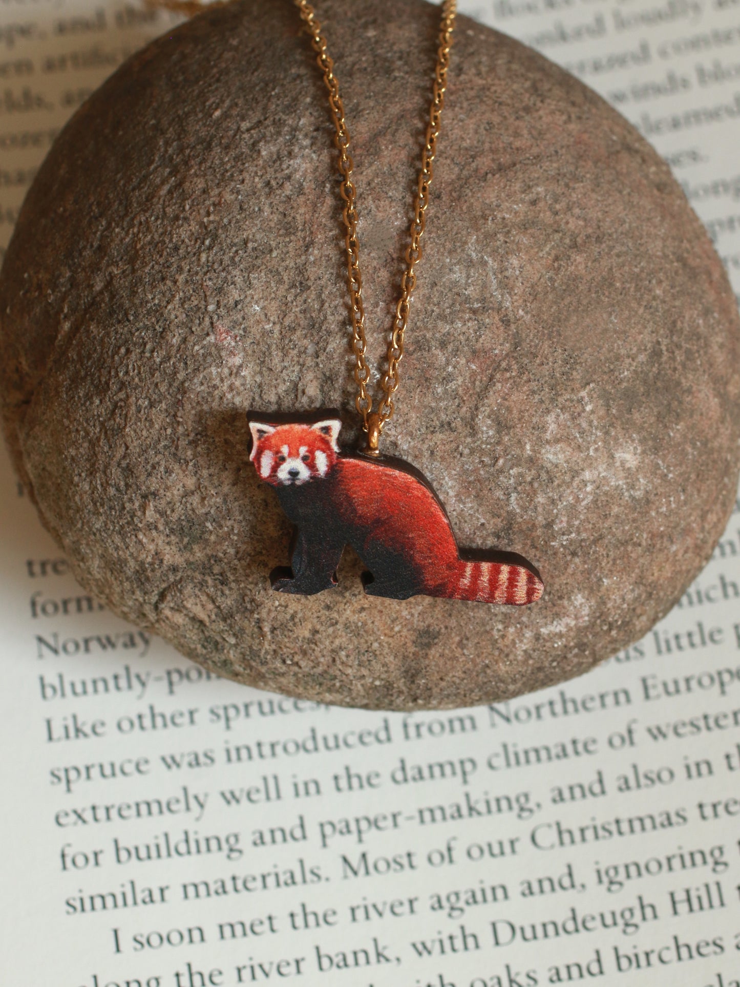 Red panda necklace