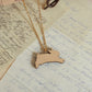Jumping rabbit necklace - wooden pendant