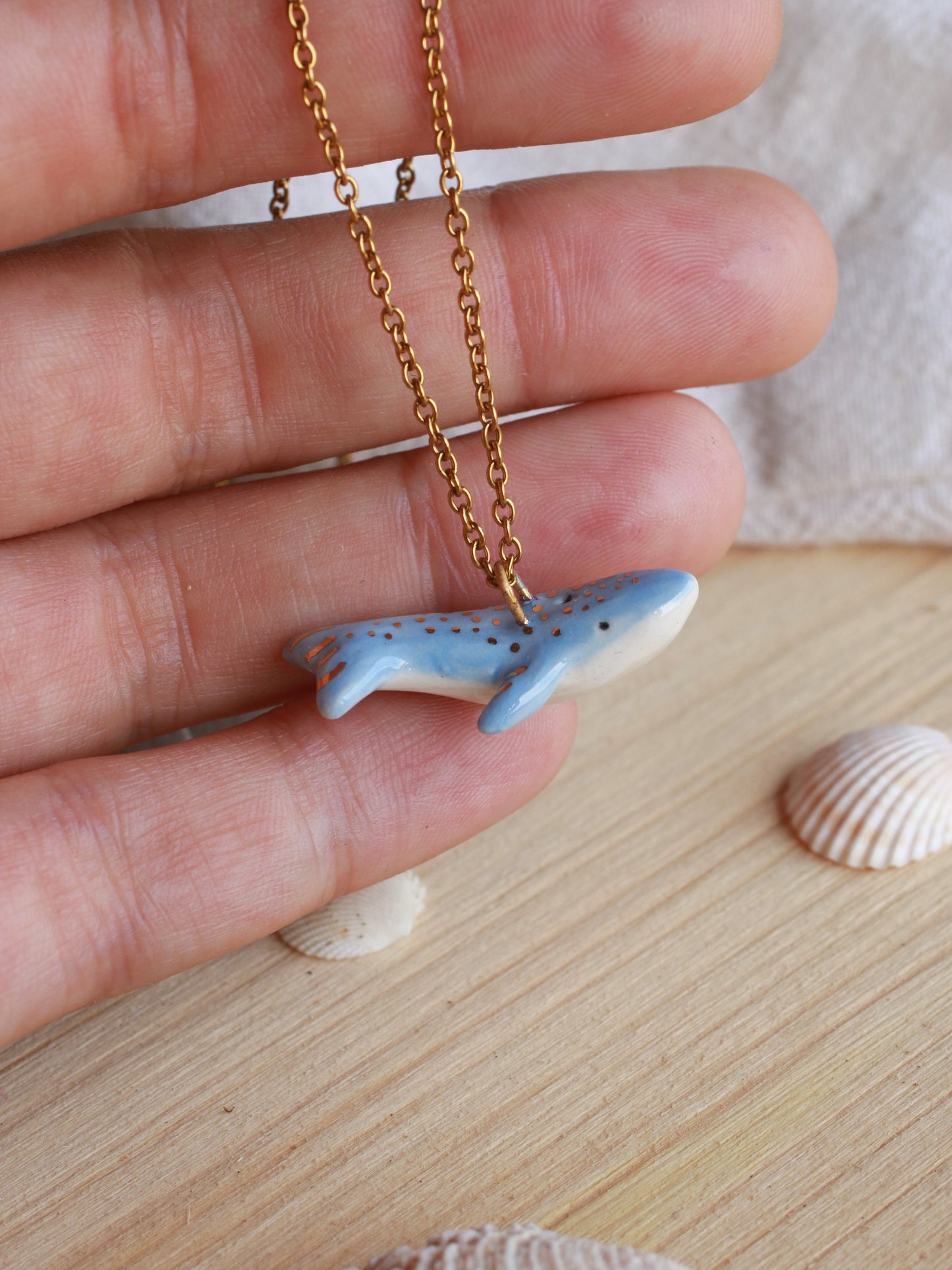 Blue whale necklace