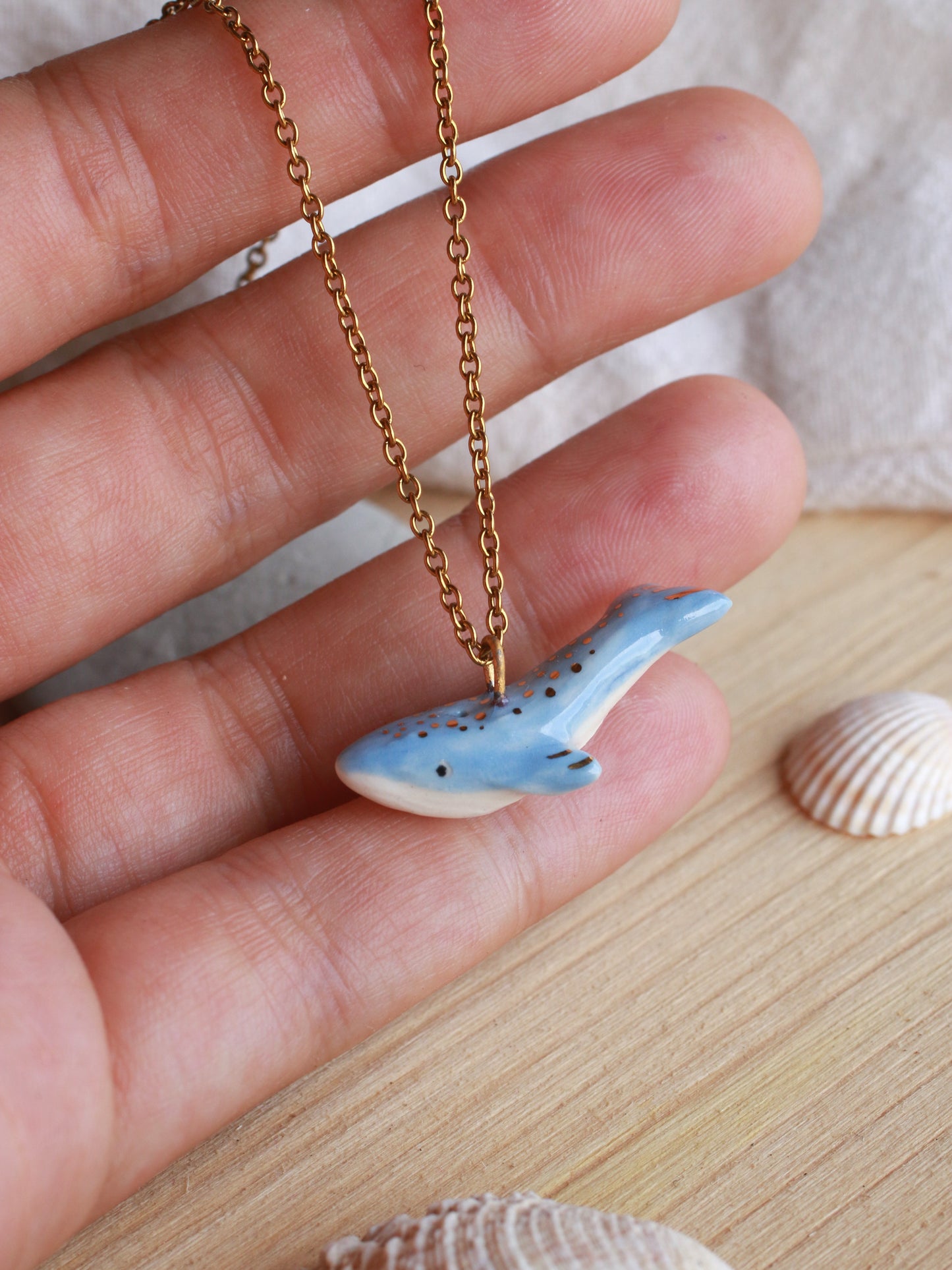 Blue whale necklace