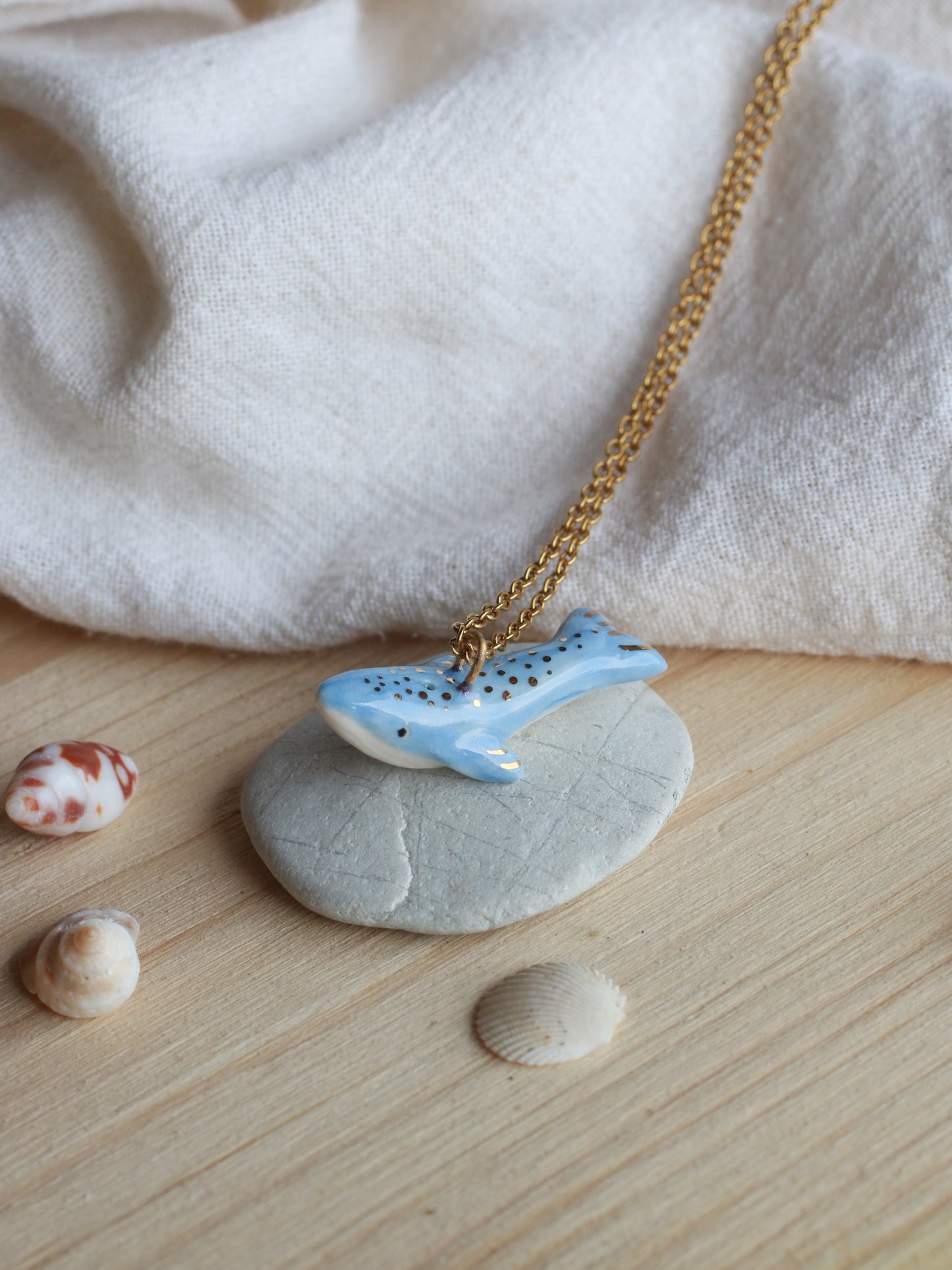 Blue whale necklace