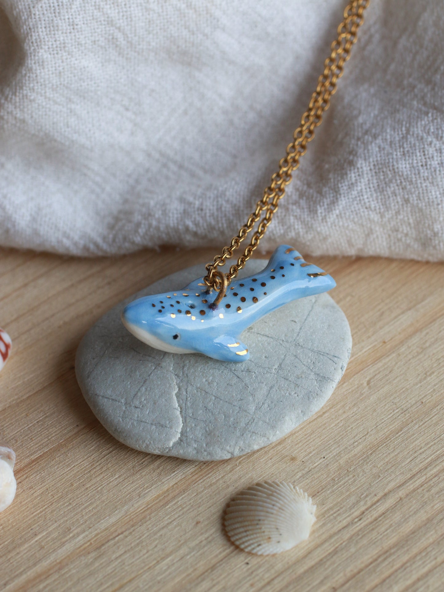 Blue whale necklace