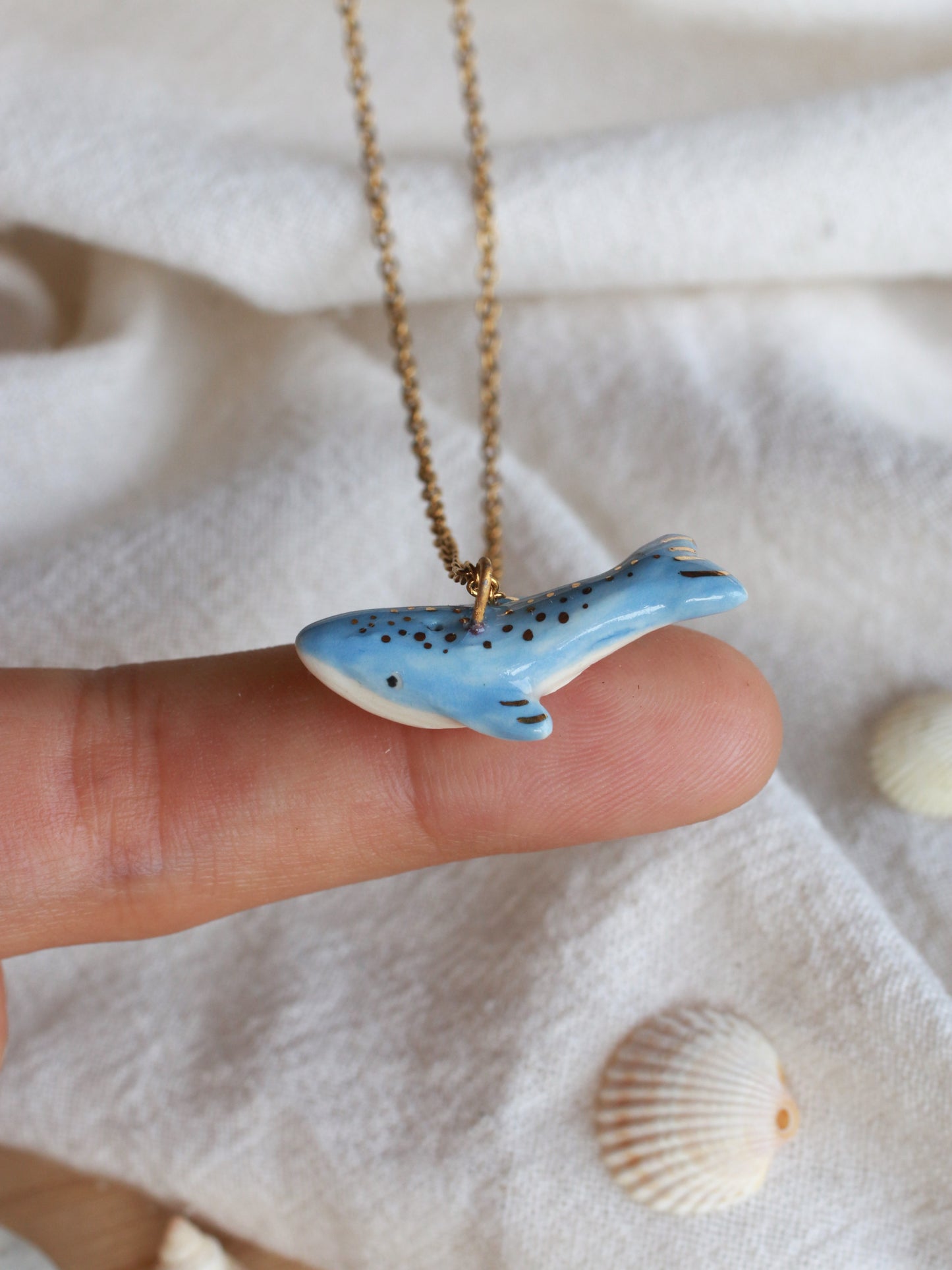 Blue whale necklace