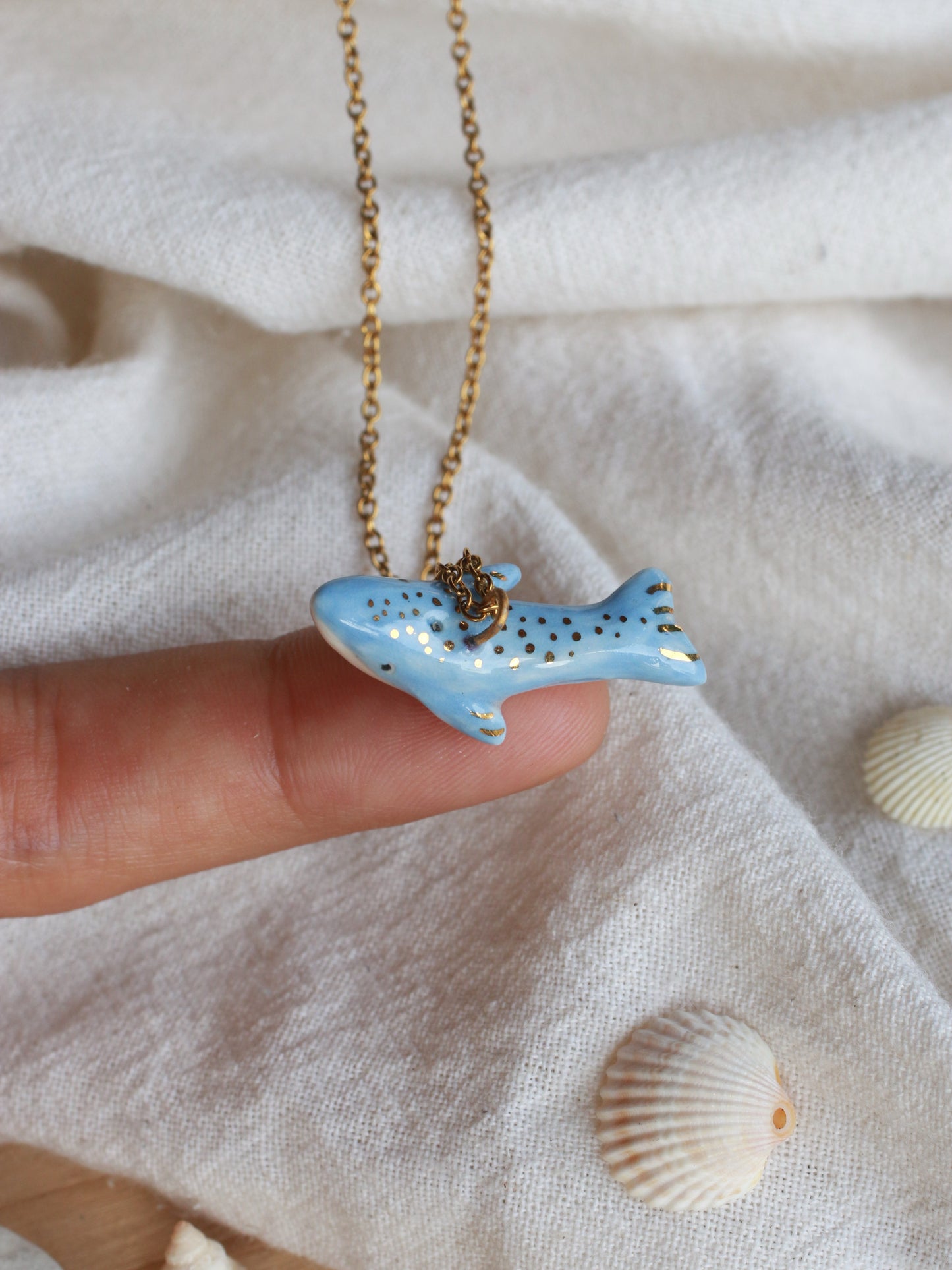 Blue whale necklace