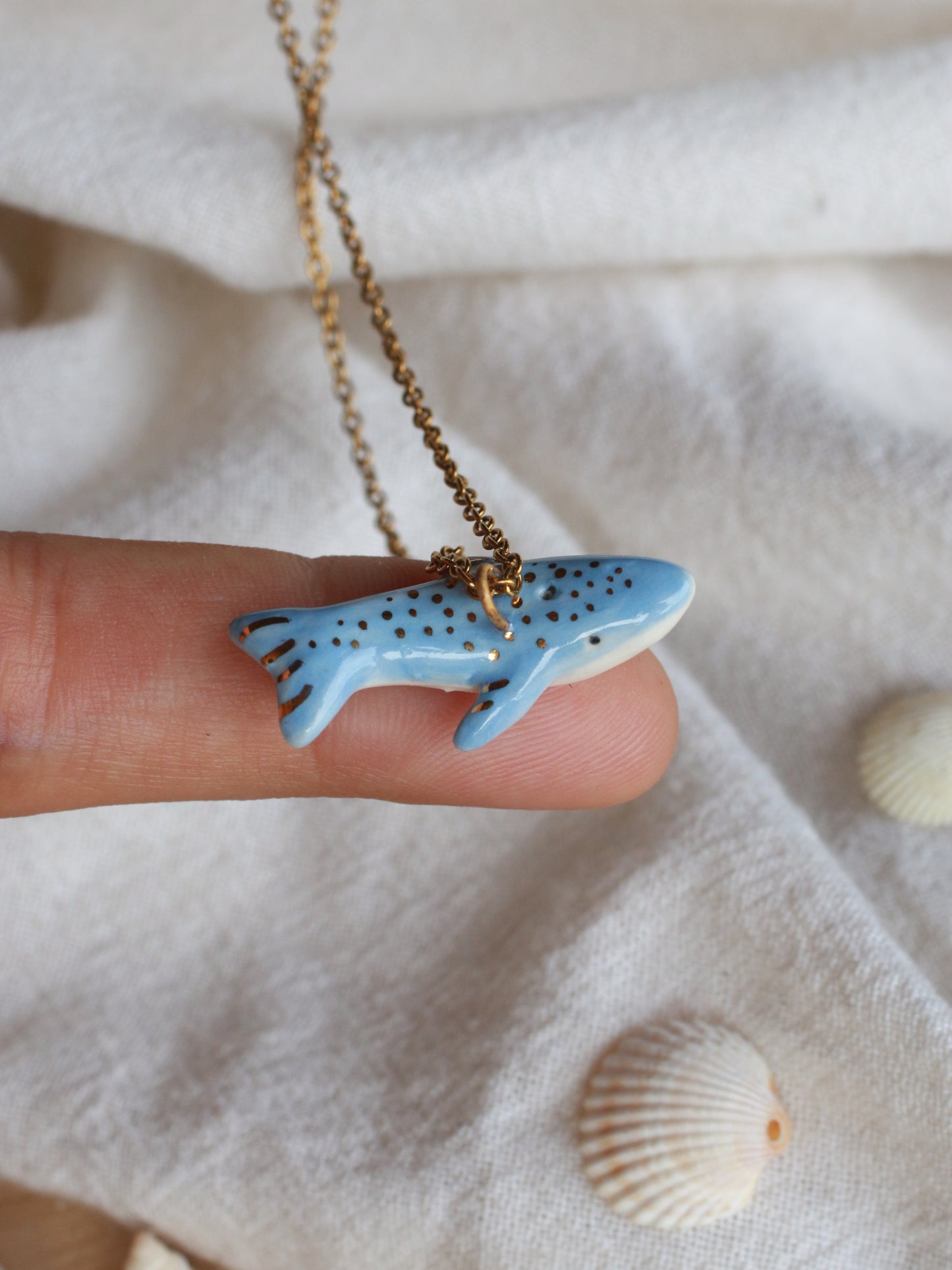 Blue whale necklace