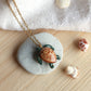 Dark green sea turtle necklace
