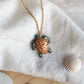 Dark green sea turtle necklace