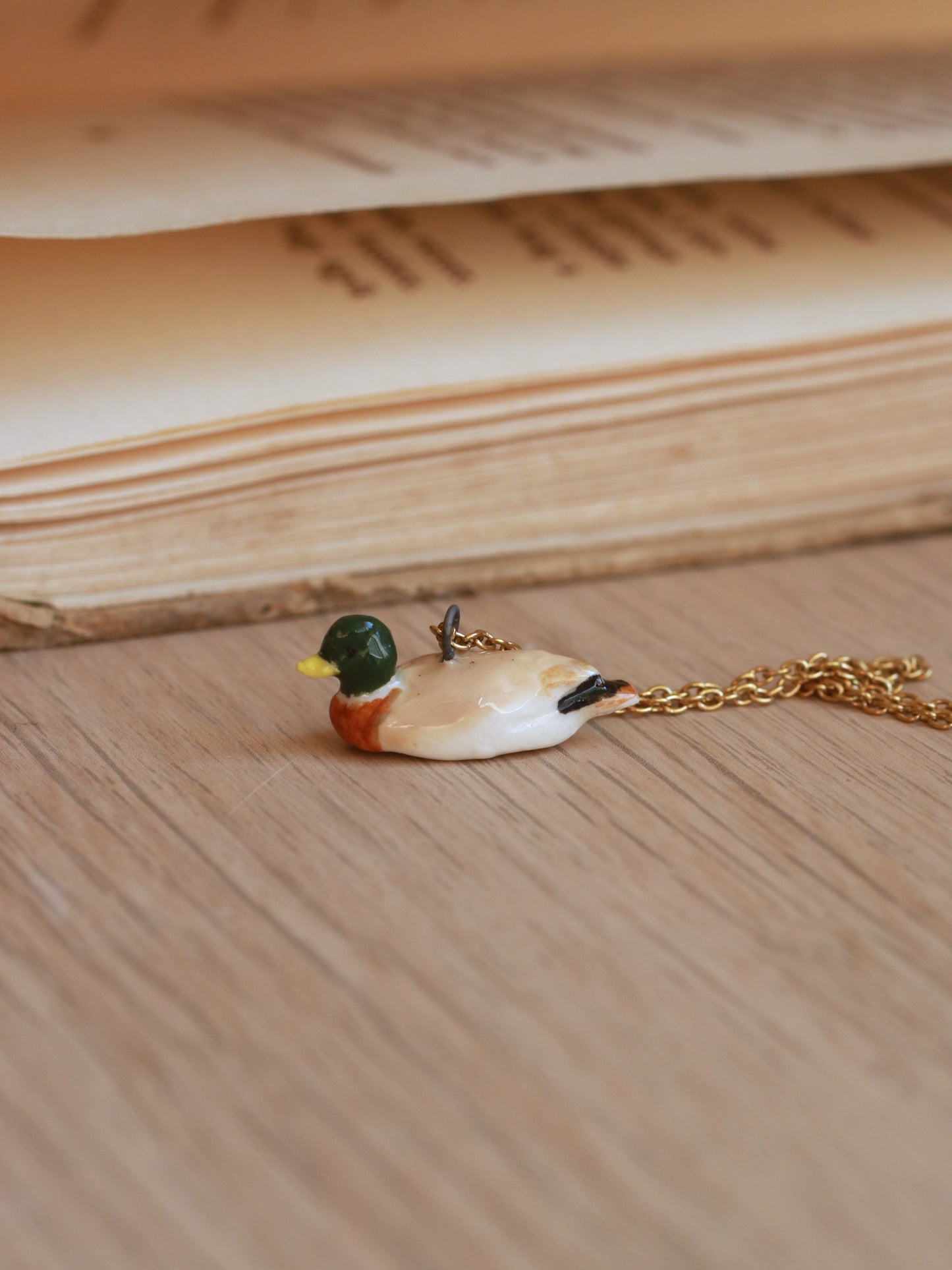 Mallard necklace - duck pendant