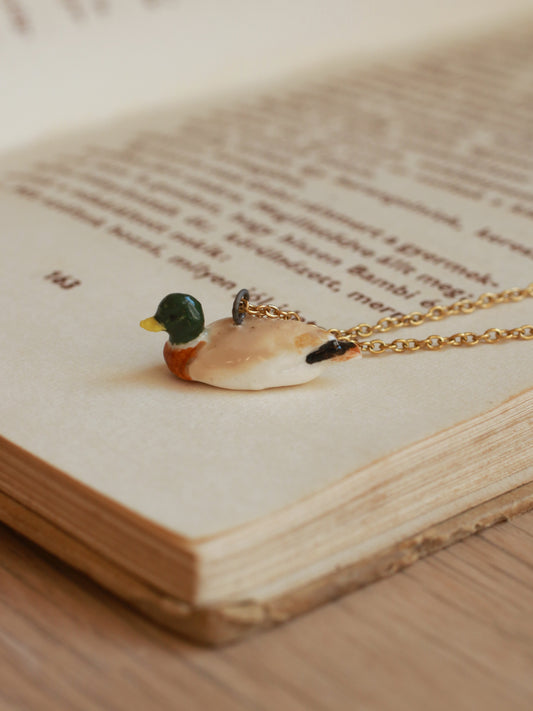 Mallard necklace - duck pendant