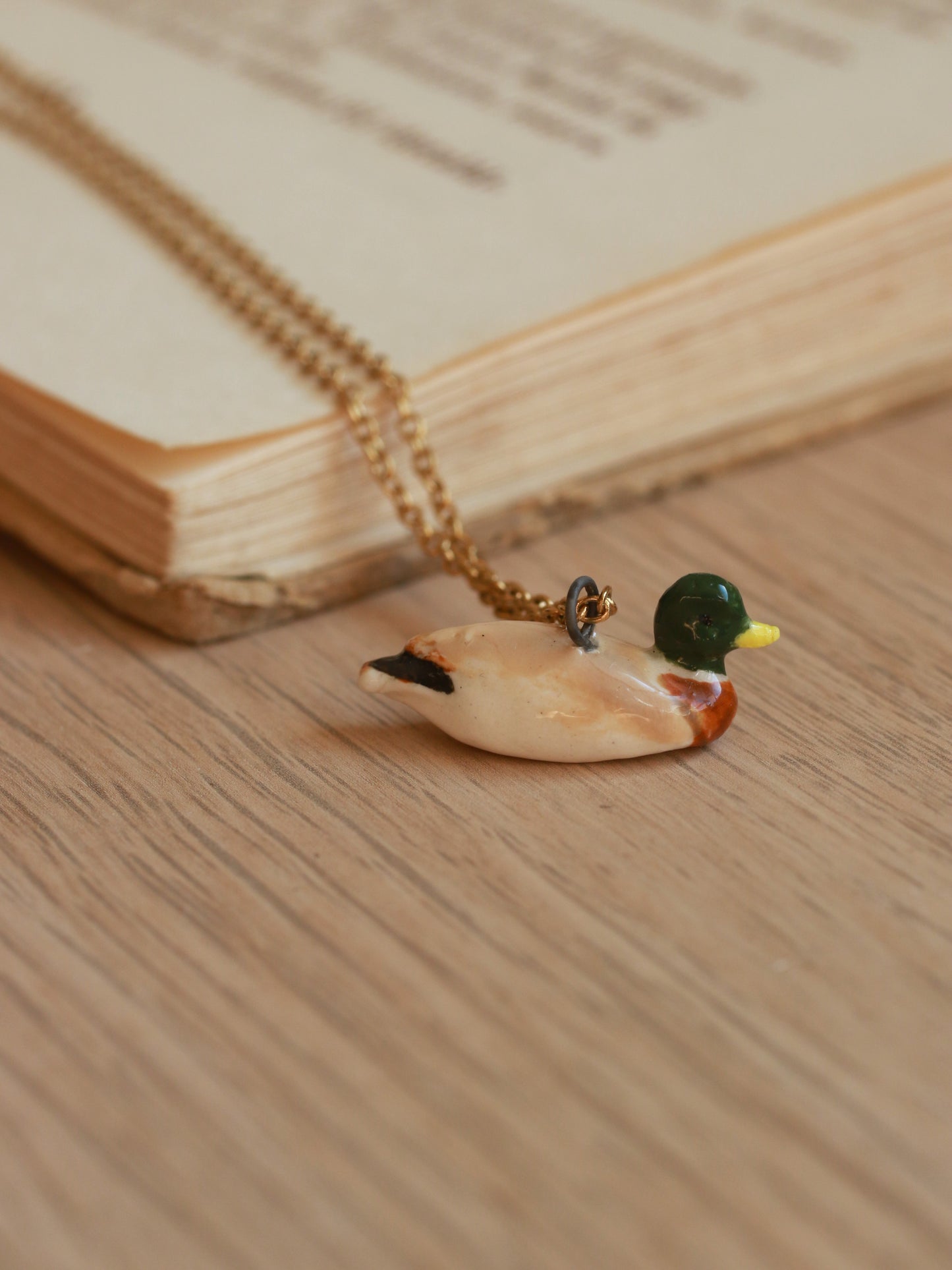 Mallard necklace - duck pendant