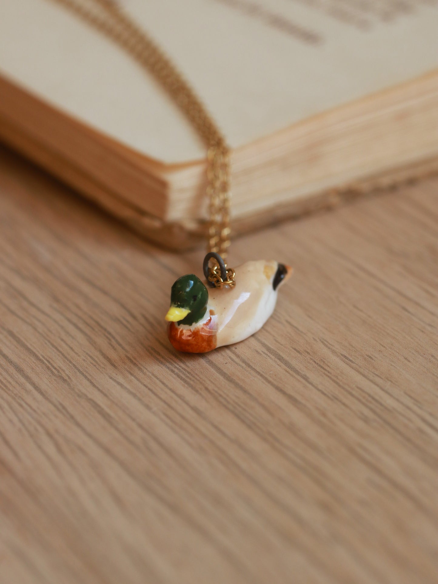 Mallard necklace - duck pendant