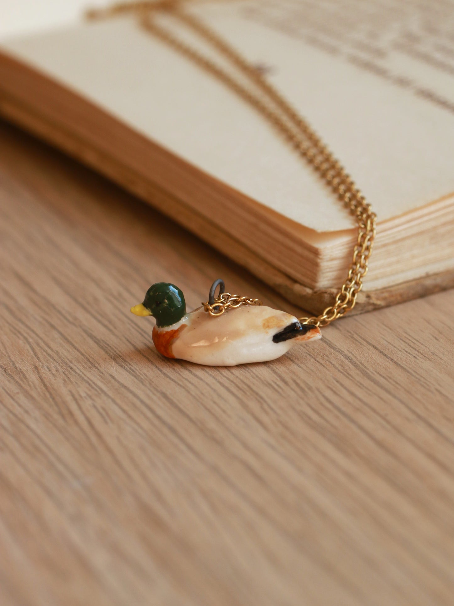 Mallard necklace - duck pendant