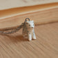 Snow leopard necklace