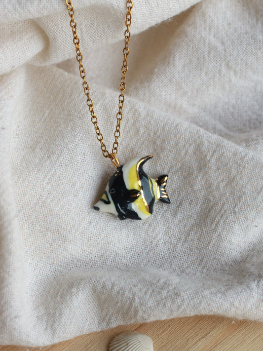 Moorish idol fish necklace