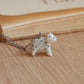 Snow leopard necklace