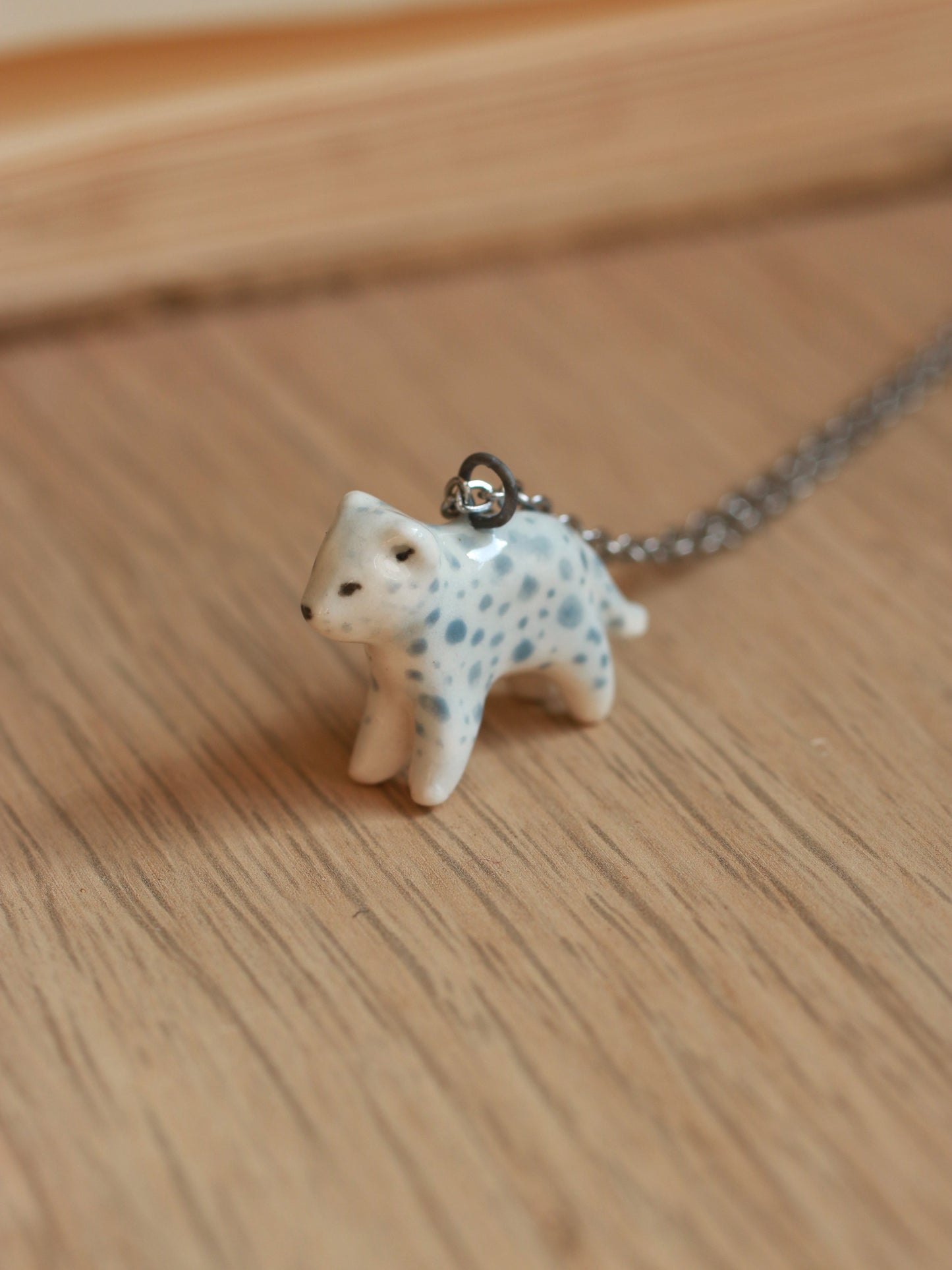 Snow leopard necklace