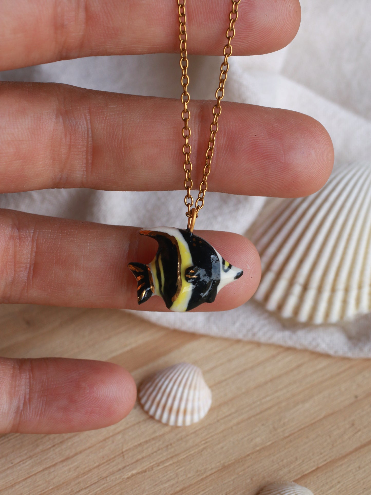 Moorish idol fish necklace