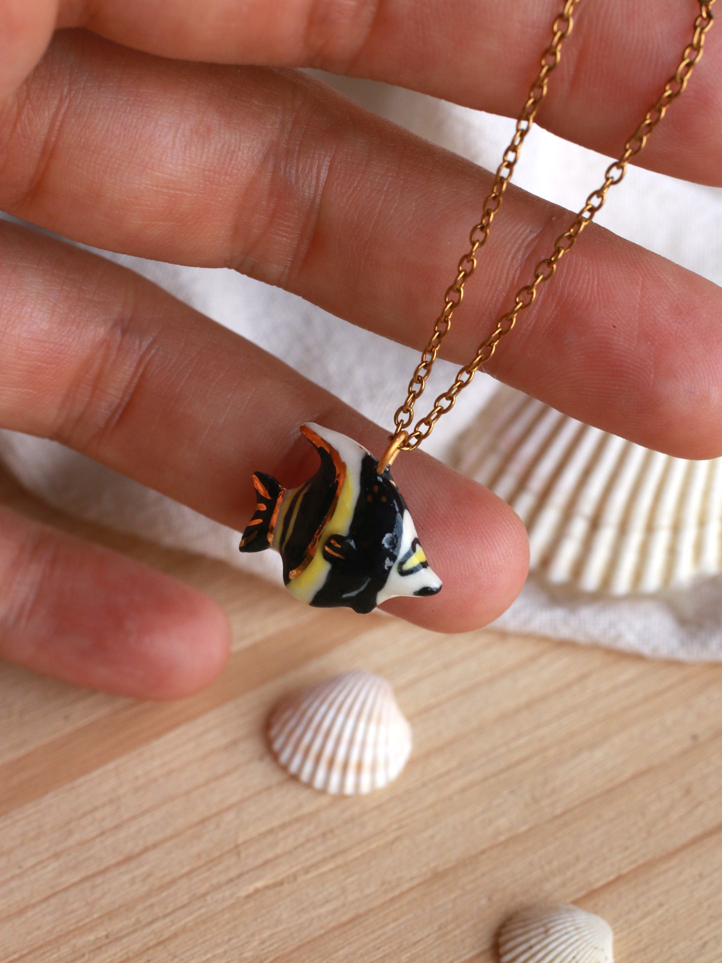 Moorish idol fish necklace