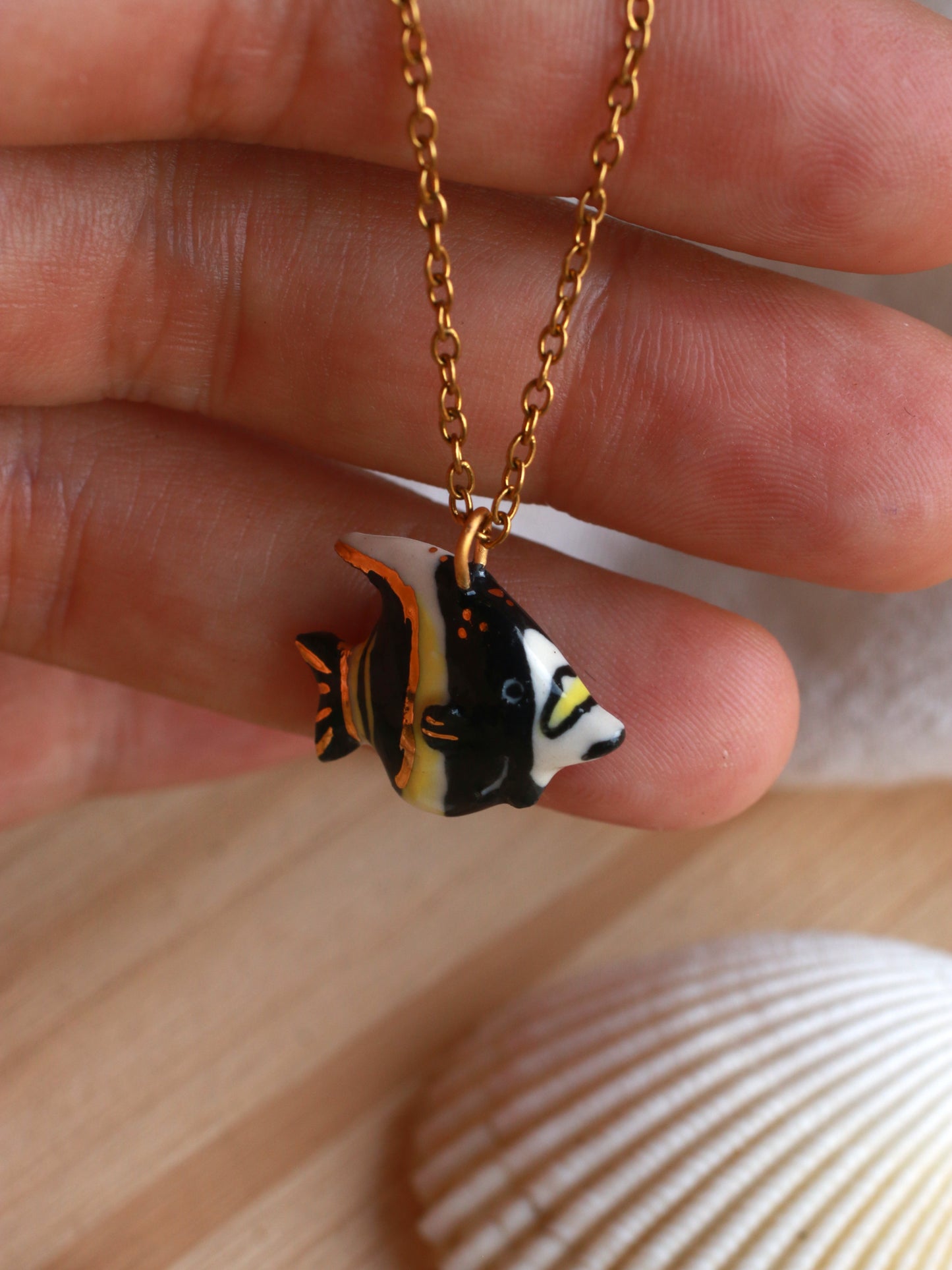 Moorish idol fish necklace