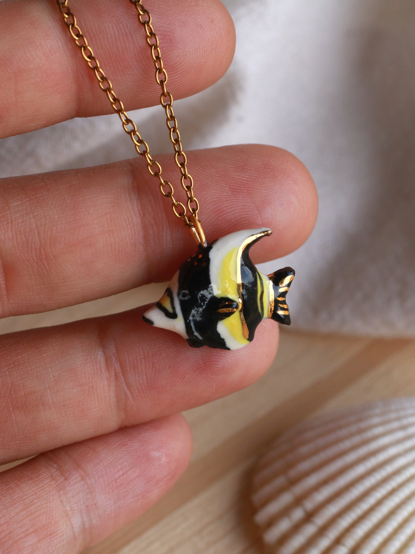 Moorish idol fish necklace