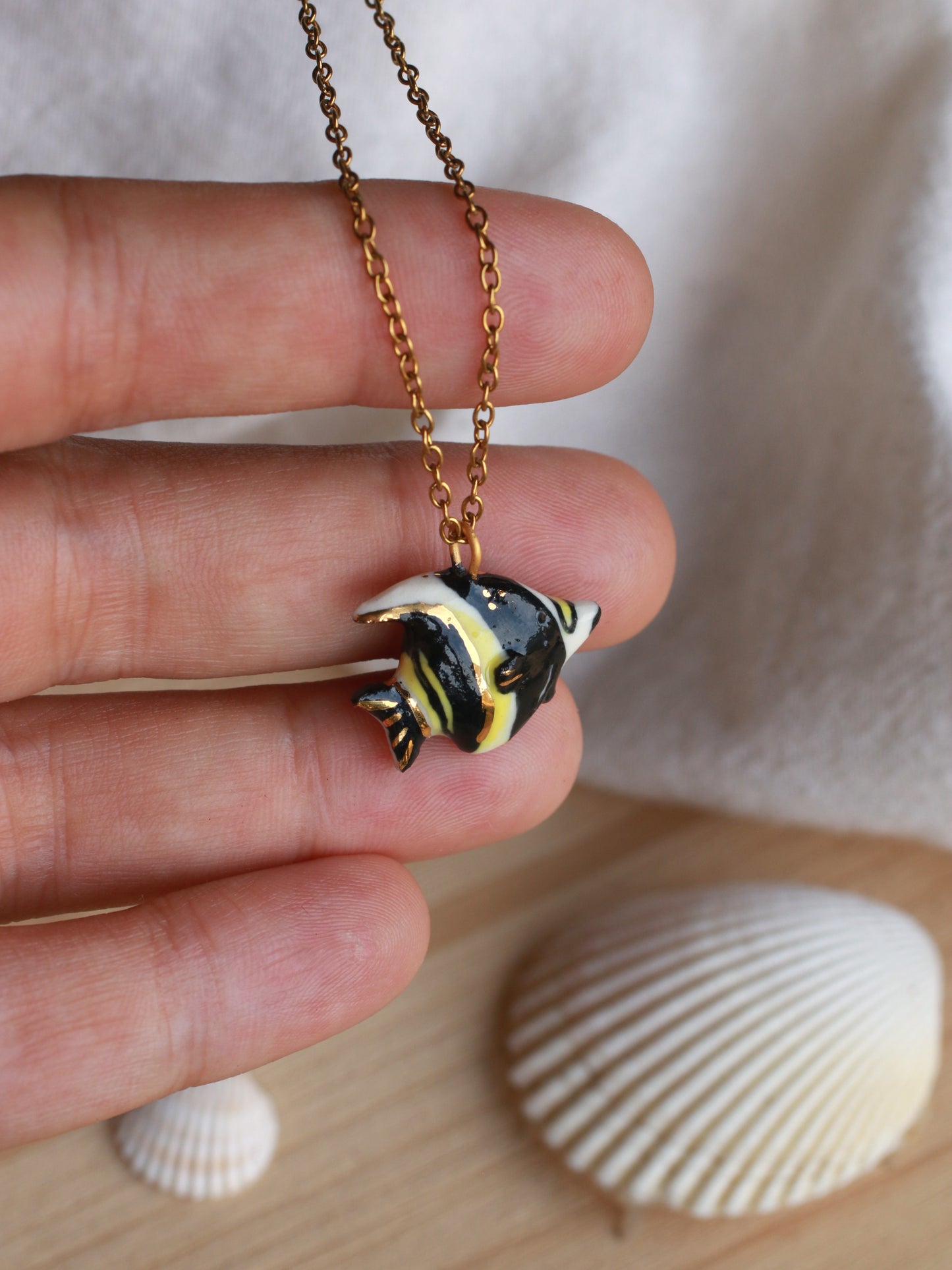 Moorish idol fish necklace