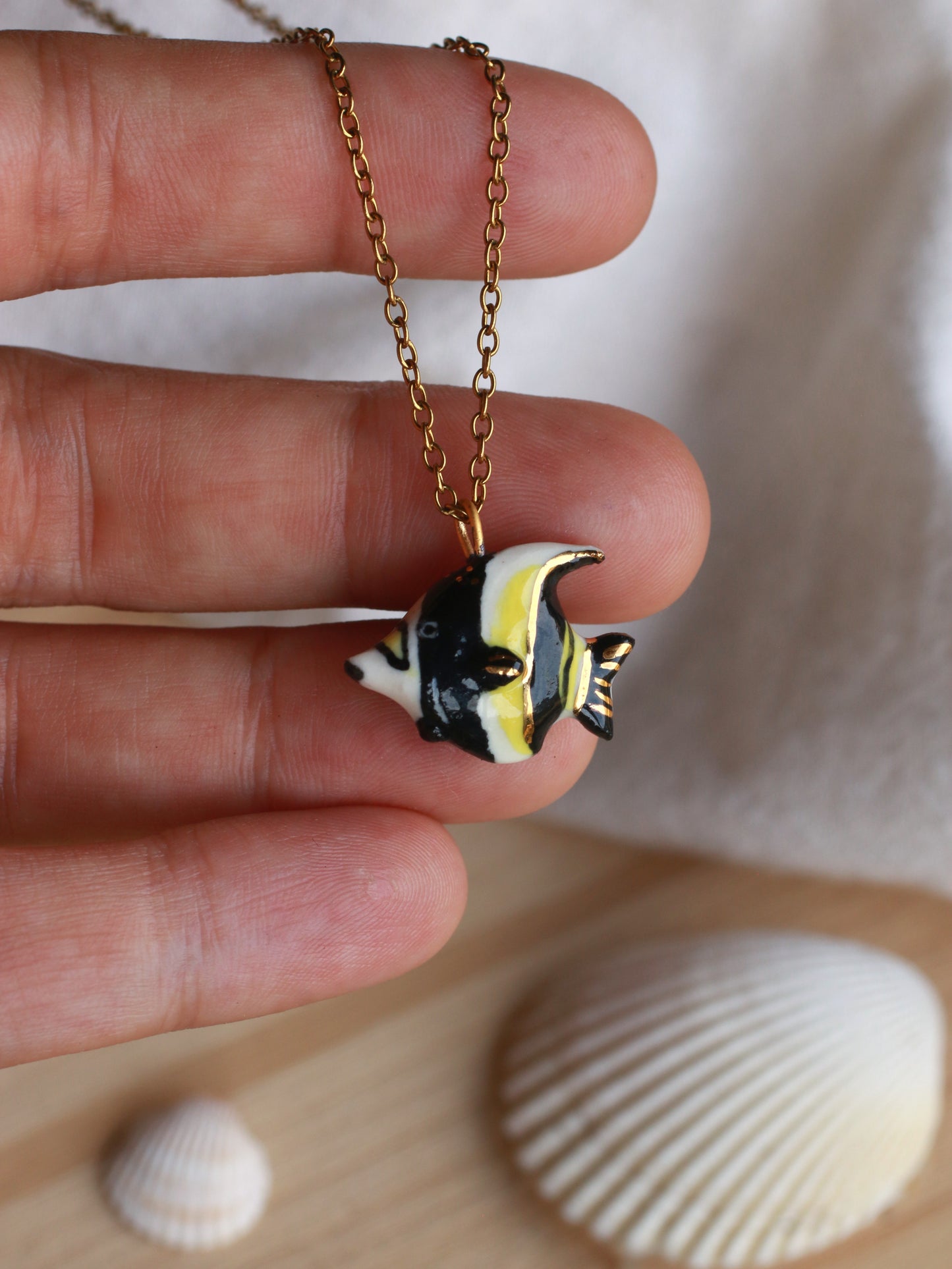 Moorish idol fish necklace