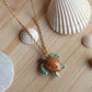 Green sea turtle necklace