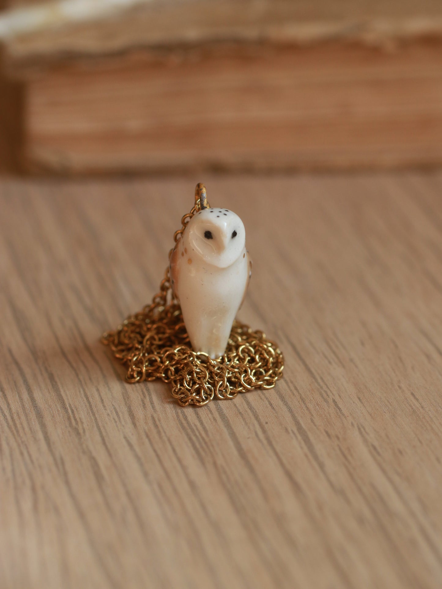 Barn owl necklace