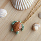 Green sea turtle necklace