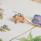 Ceramic bear necklace - with 22k gold details