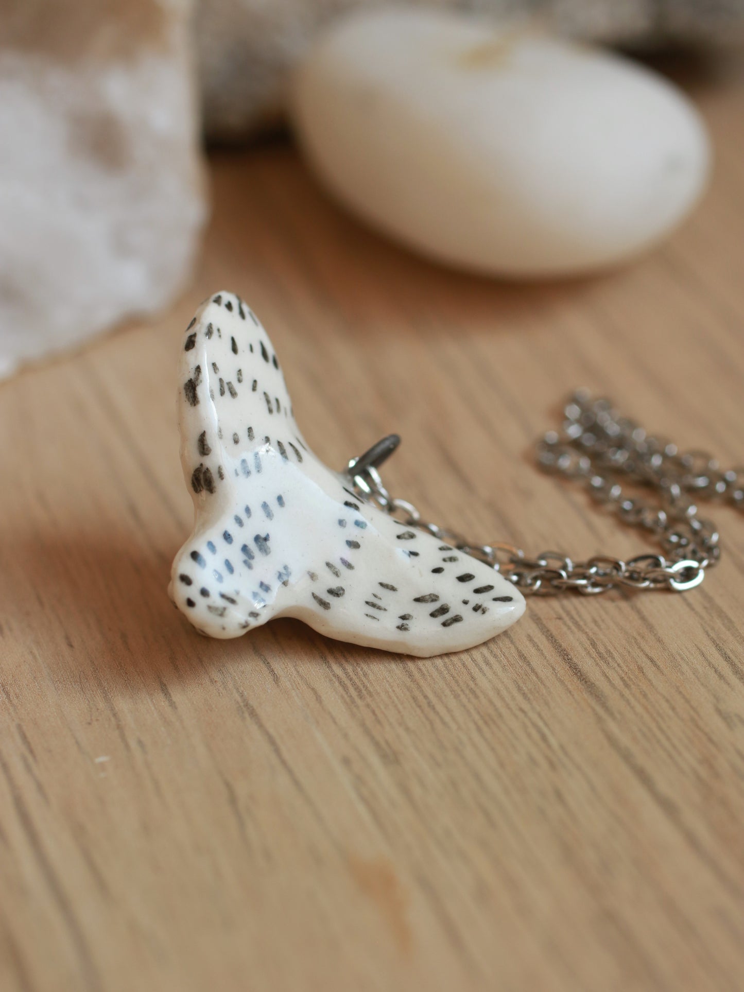 Snowy owl necklace