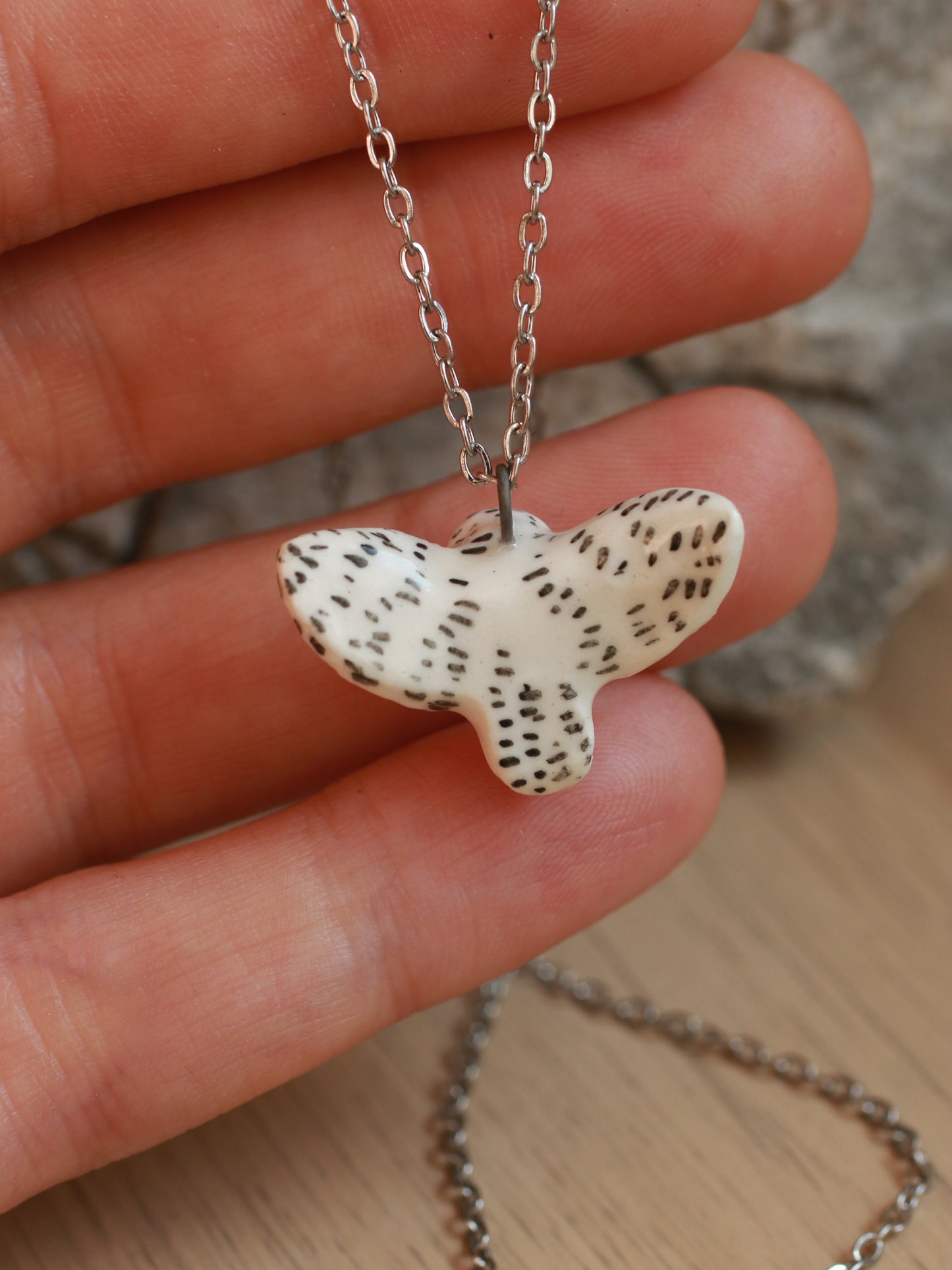 Snowy owl necklace