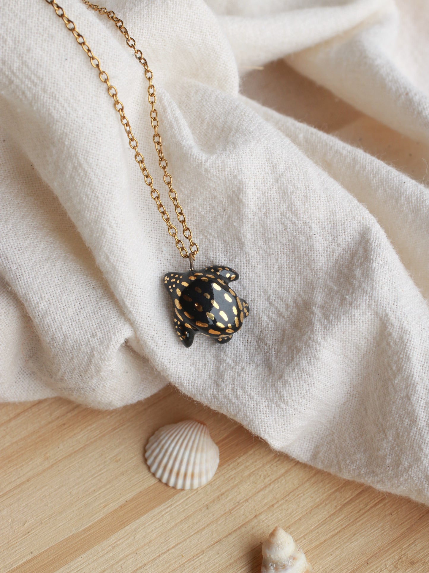 Black sea turtle necklace